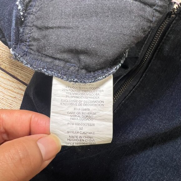 Copper Key Women's Medium Denim Mini Skirt Dark Wash Back Zip Casual A-Line - Picture 4 of 9